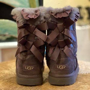 UGG Girls Baily Bow Boots GUC! Purple